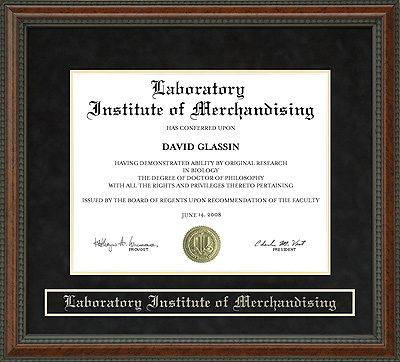Laboratory Institute of Merchandising (LIM) Diploma Frame