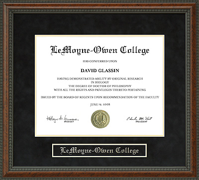 LeMoyne-Owen College (LOC) Diploma Frame