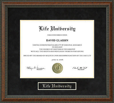 Life University Diploma Frame