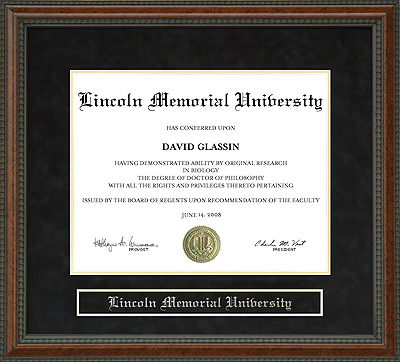 Lincoln Memorial University (LMU) Diploma Frame