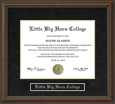Little Big Horn College (LBHC) Diploma Frame