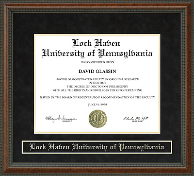 Lock Haven University of Pennsylvania (LHU) Diploma Frame