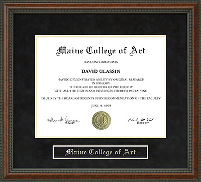 Maine College of Art (MECA) Diploma Frame