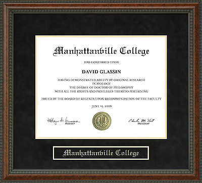 Manhattanville College Diploma Frame