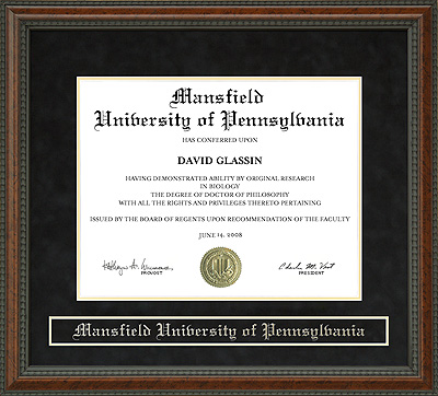 Mansfield University of Pennsylvania Diploma Frame