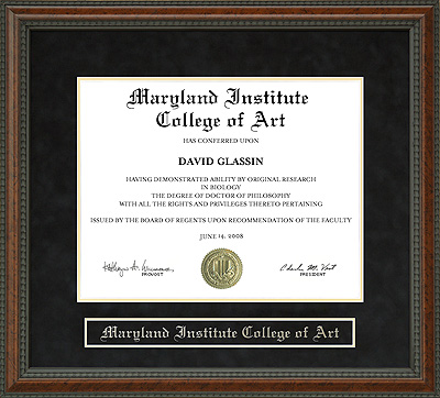 Maryland Institute College of Art (MICA) Diploma Frame