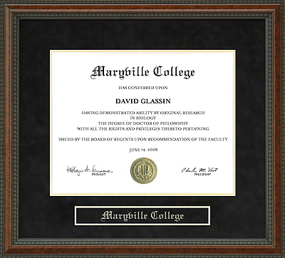 Maryville College (MC) Diploma Frame