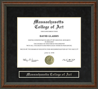 Massachusetts College of Art (MassArt) Diploma Frame