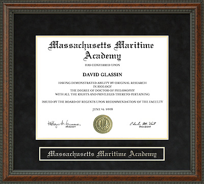 Massachusetts Maritime Academy (MMA) Diploma Frame