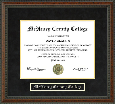 McHenry County College Diploma Frame