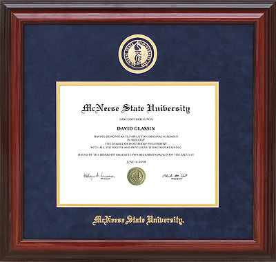 McNeese State University Designer Diploma Frame