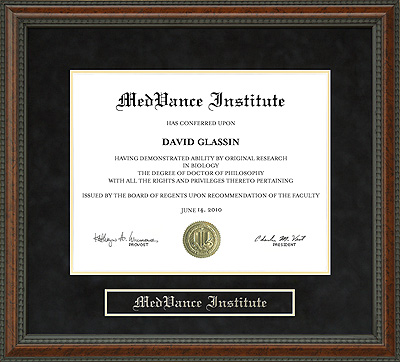 MedVance Institute Diploma Frame