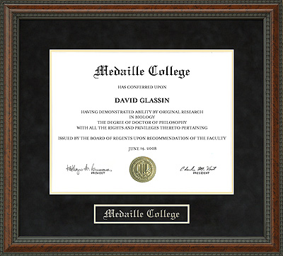 Medaille College Diploma Frame