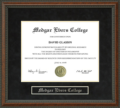 Medgar Evers College (MEC) Diploma Frame