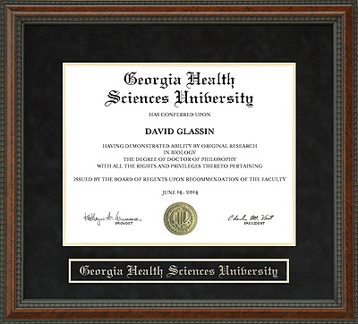 Medical College of Georgia (MCG) Diploma Frame