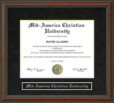 Mid-America Christian University (MACU) Diploma Frame