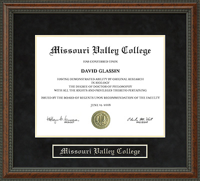 Missouri Valley College (MVC) Diploma Frame