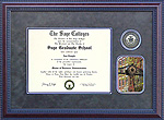 Russell Sage College Grey Suede Diploma Frame with Campus Photo