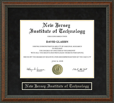 New Jersey Institute of Technology (NJIT) Diploma Frame
