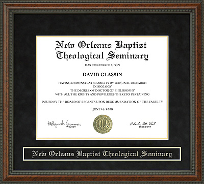 New Orleans Baptist Theological Seminary (NOBTS) Diploma Frame