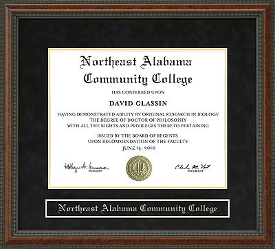 Northeast Alabama Community College (NACC) Diploma Frame