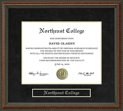 HCC Northeast College Diploma Frame