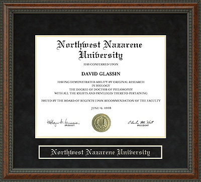 Northwest Nazarene University (NNU) Diploma Frame