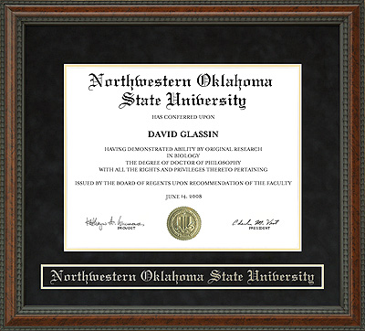 Northwestern Oklahoma State University (NWOSU) Diploma Frame