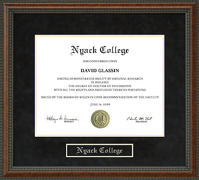 Nyack College Diploma Frame