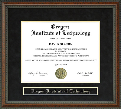 Oregon Institute of Technology (OIT) Diploma Frame