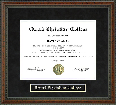 Ozark Christian College (OCC) Diploma Frame