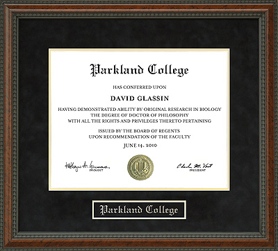 Parkland College Diploma Frame