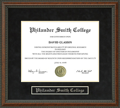 Philander Smith College Diploma Frame