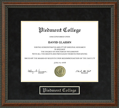 Piedmont College (PC) Diploma Frame