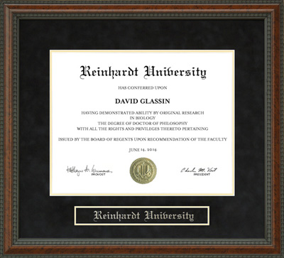 Reinhardt College Diploma Frame