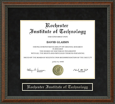 Rochester Institute of Technology (RIT) Diploma Frame