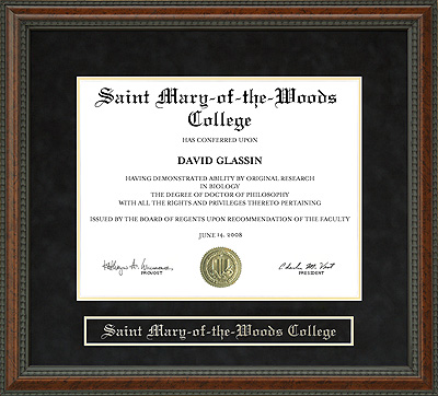 Saint Mary-of-the-Woods College (SMWC) Diploma Frame