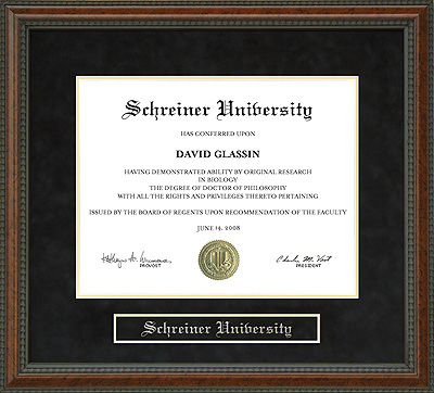 Schreiner University Diploma Frame