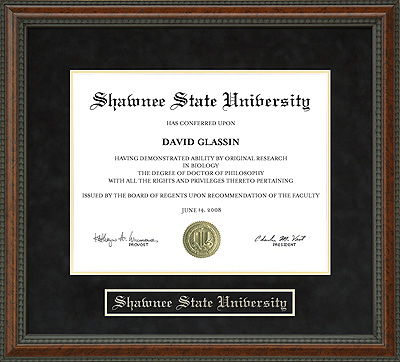 Shawnee State University (SSU) Diploma Frame