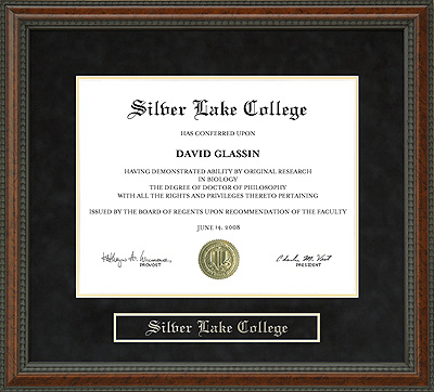 Silver Lake College (SLC) Diploma Frame