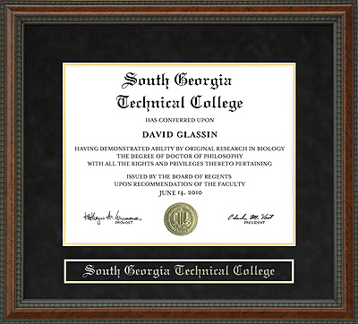 South Georgia Technical College (SGTC) Diploma Frame