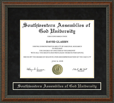 Southwestern Assemblies of God University (SAGU) Diploma Frame