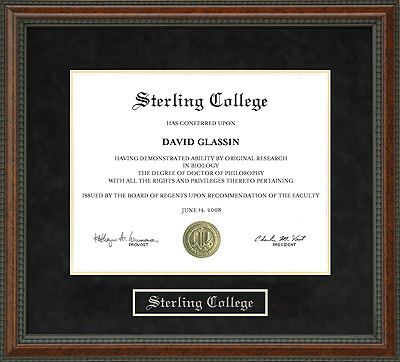 Sterling College Diploma Frame