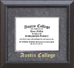 Austin College Diploma Frame in Embossed Gray Suede