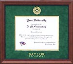 Baylor Diploma Frame with Gold Embossed Seal and Logo