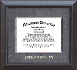Northwood University Classic Diploma Frame in Grey Suede