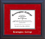 Remington College Classic Diploma Frame in Red Suede