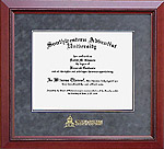 SWA University Classic Diploma Frame in Grey Suede