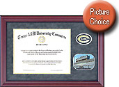 Texas A&M Commerce Diploma Frame in Grey Suede