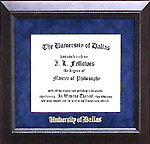 University of Dallas Classic Diploma Frame